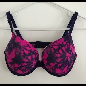 PINK tie dye padded bra